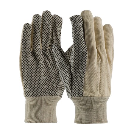 Pip Premium Grade Cotton Canvas Glove w/PVC Dotted Grip on Palm, Thumb and Index Finger - 10 oz., 12PK 91-910PD